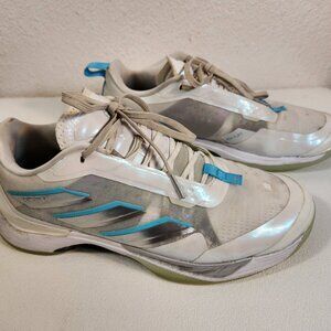 adidas Women's White and Teal Athletic Sneakers